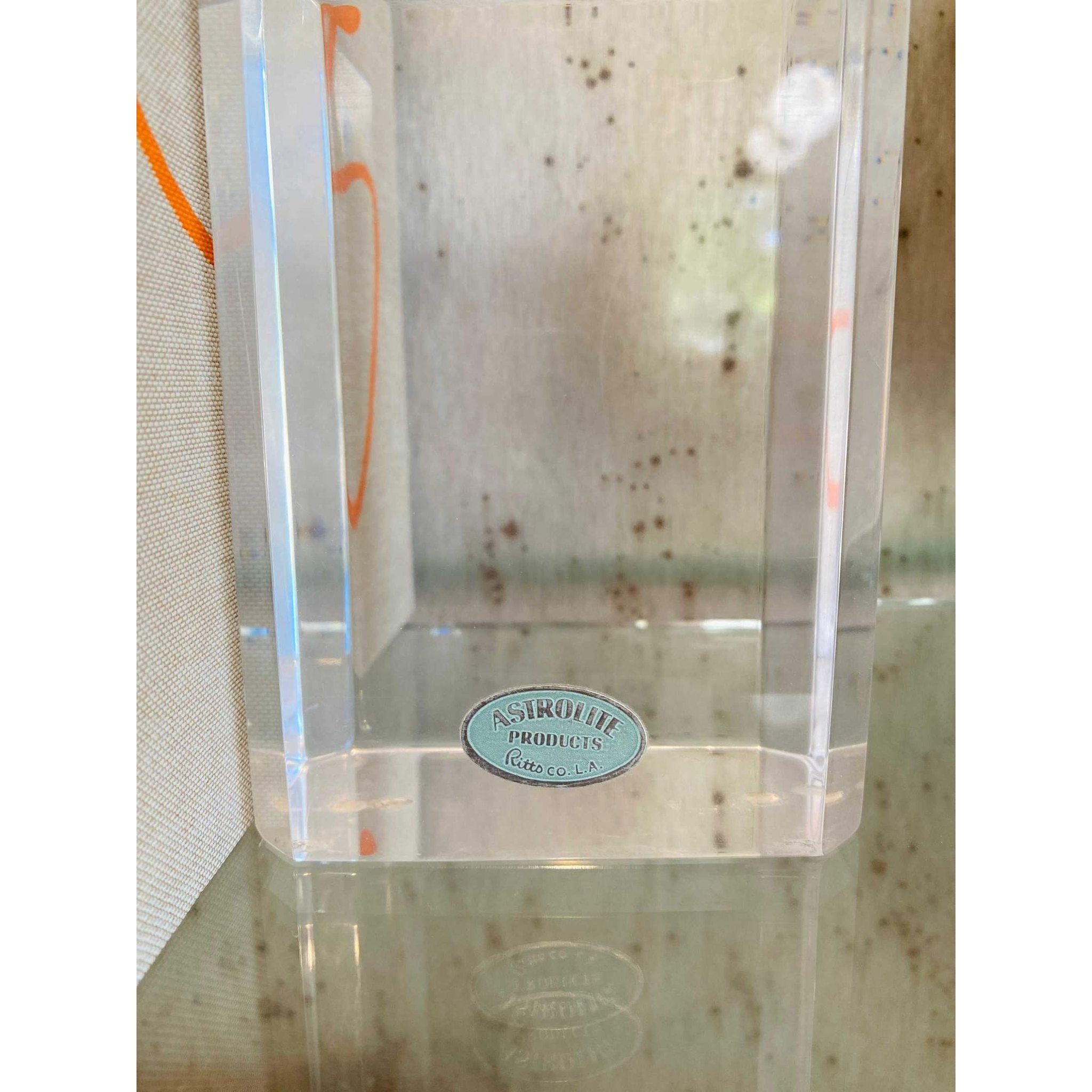 Astrolite Beveled Lucite Bookends