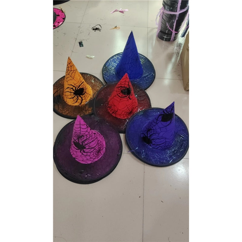 Halloween Witch Hat Black Oxford Cloth Costume Prop