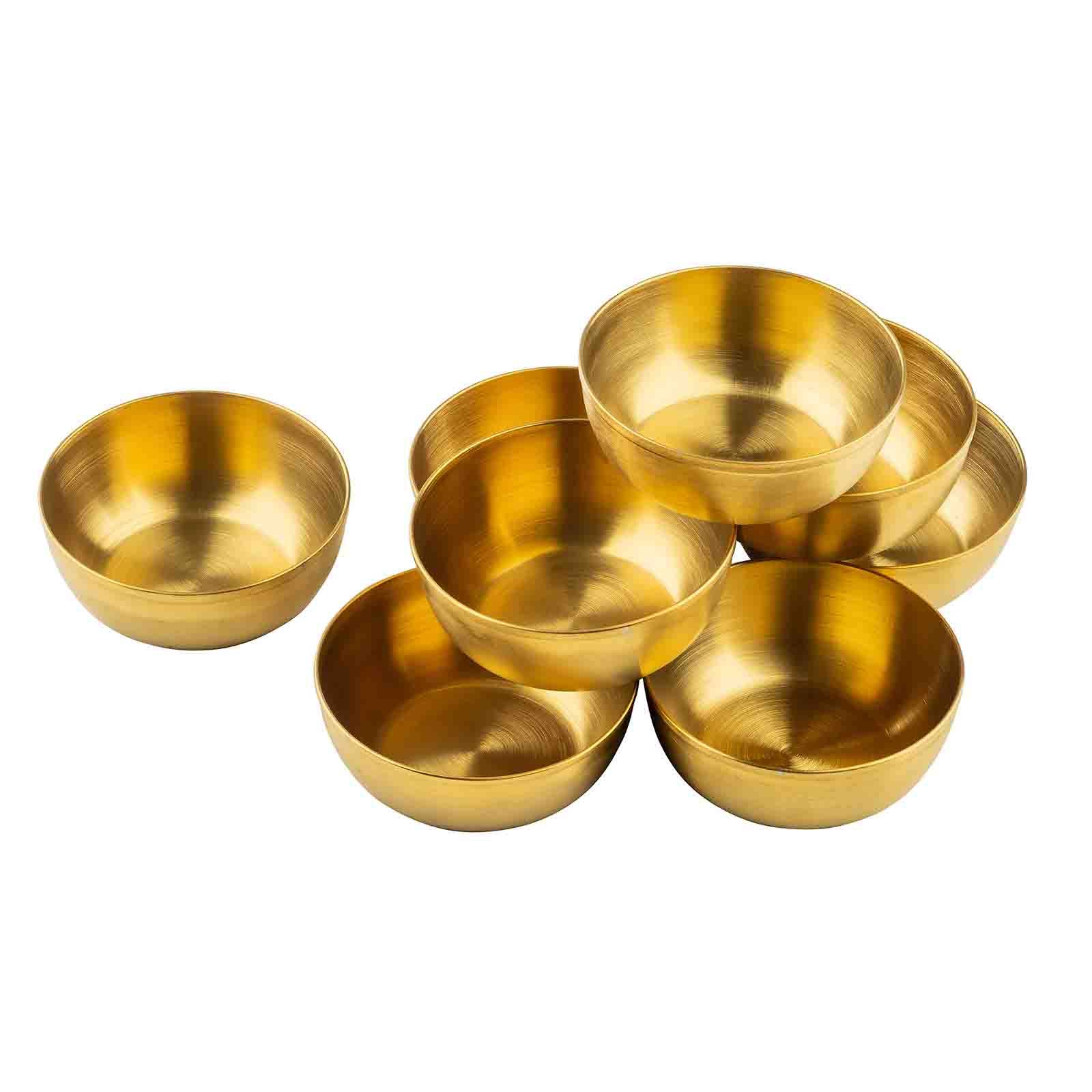 4 oz Gold Serving Bowls Set