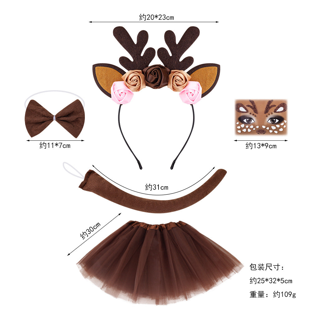 Christmas Reindeer Antler Headband Kids Costume Party Accessory