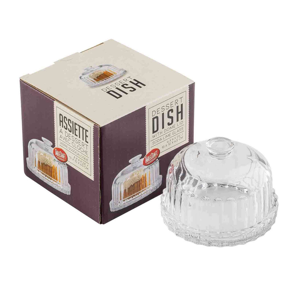 Glass Dessert Dish with Lid