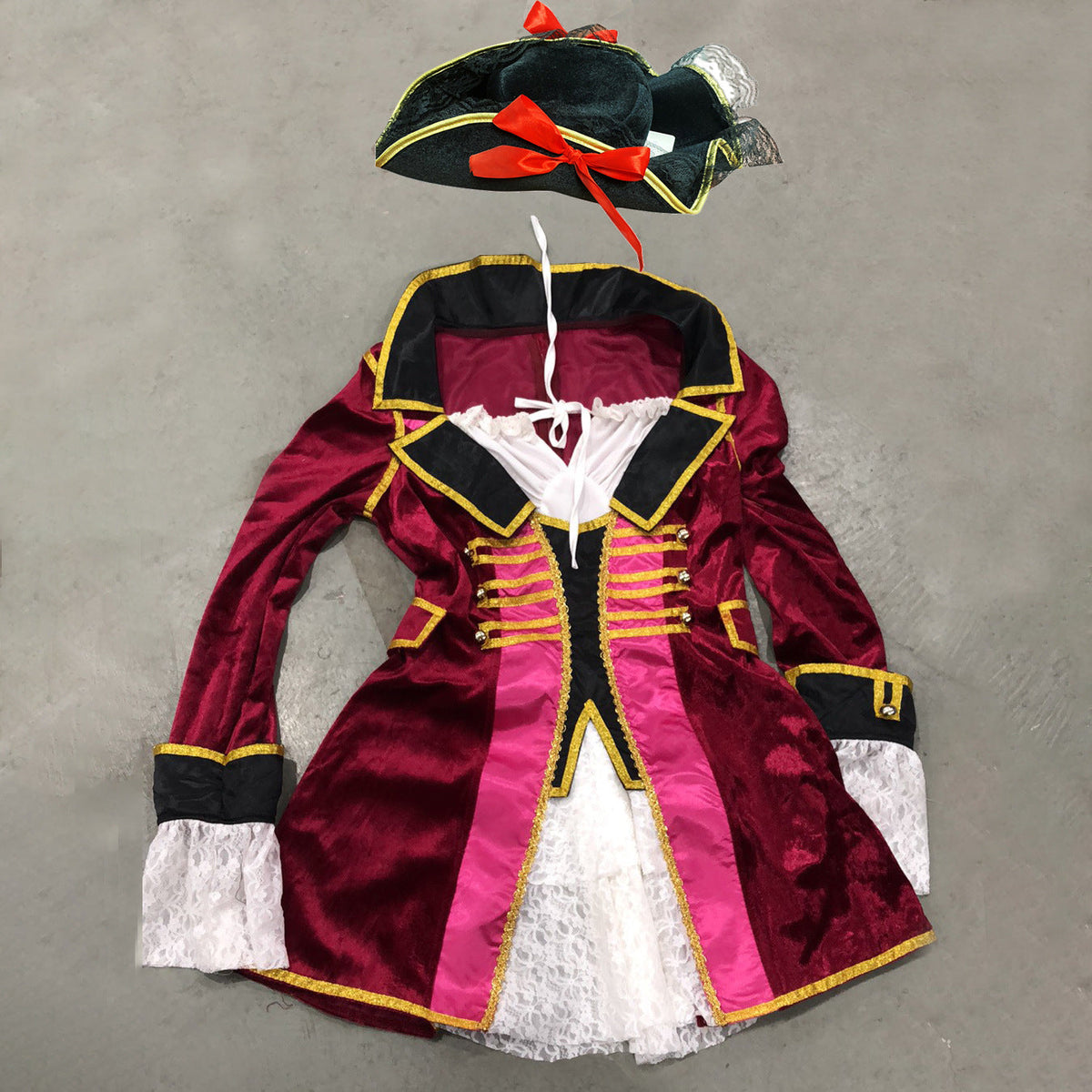 Medieval Pirate Costume For Women S-XL Halloween Cosplay
