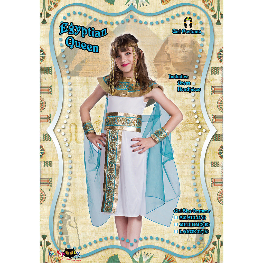 Egyptian Queen Cosplay Costume For Purim Halloween Kids
