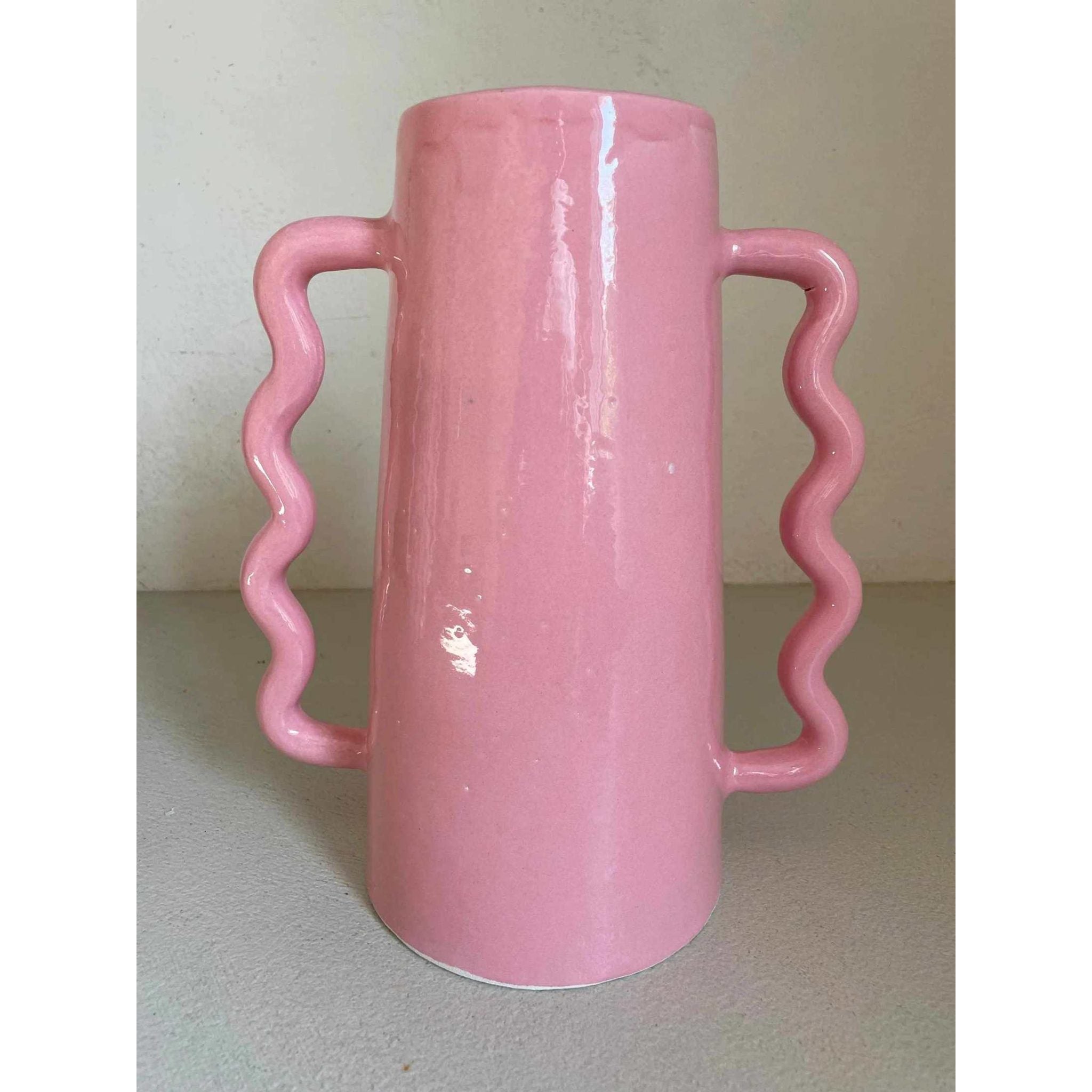 Pink Abstract Ceramic Vase