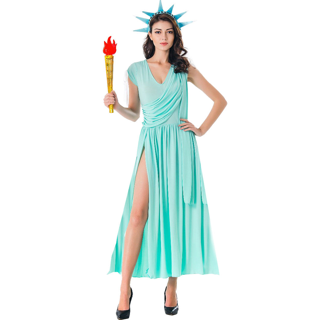 Statue Of Liberty Costume Halloween Dress S-XL