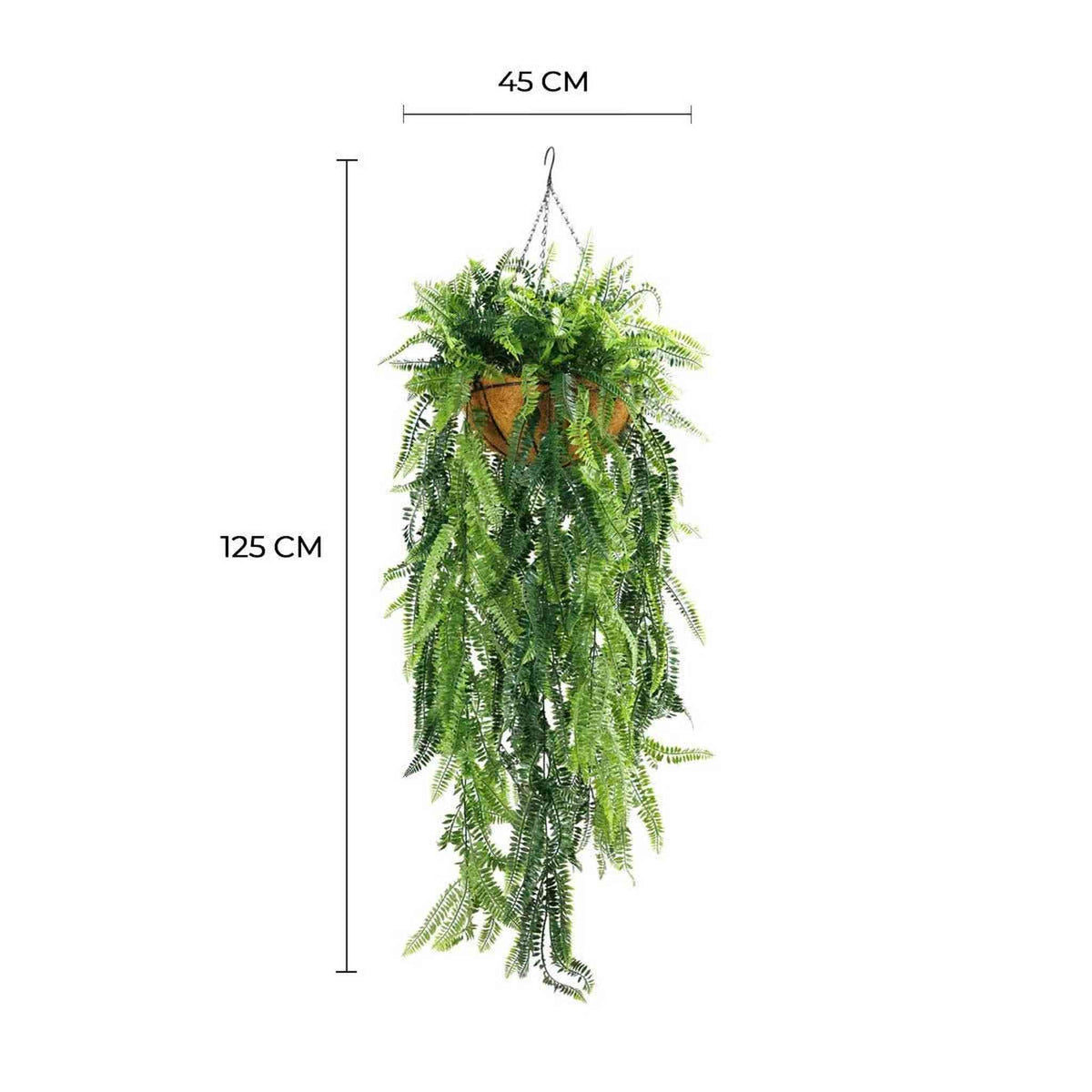 Real Touch Artificial Hanging Fern Basket with UV Resistance
