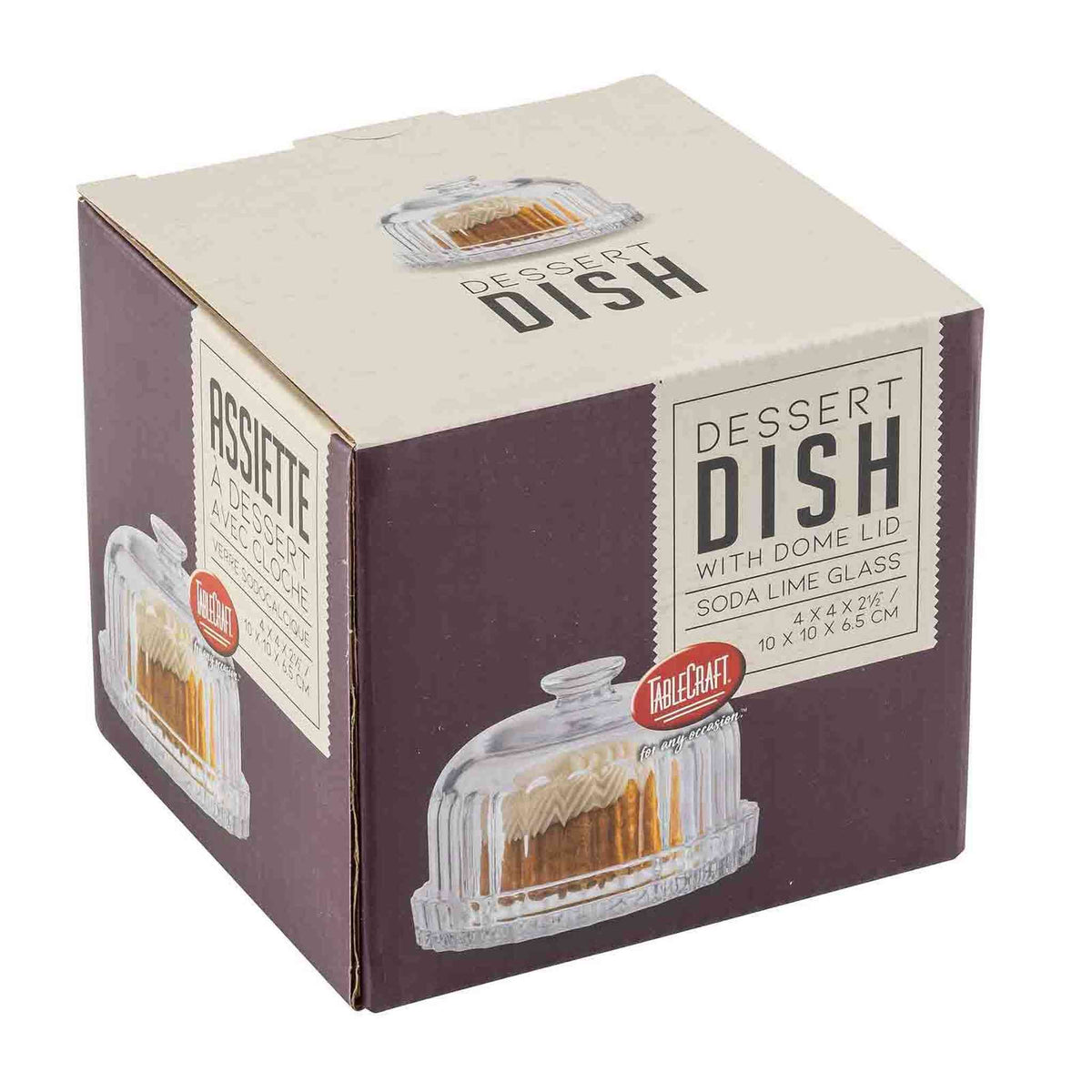Glass Dessert Dish with Lid