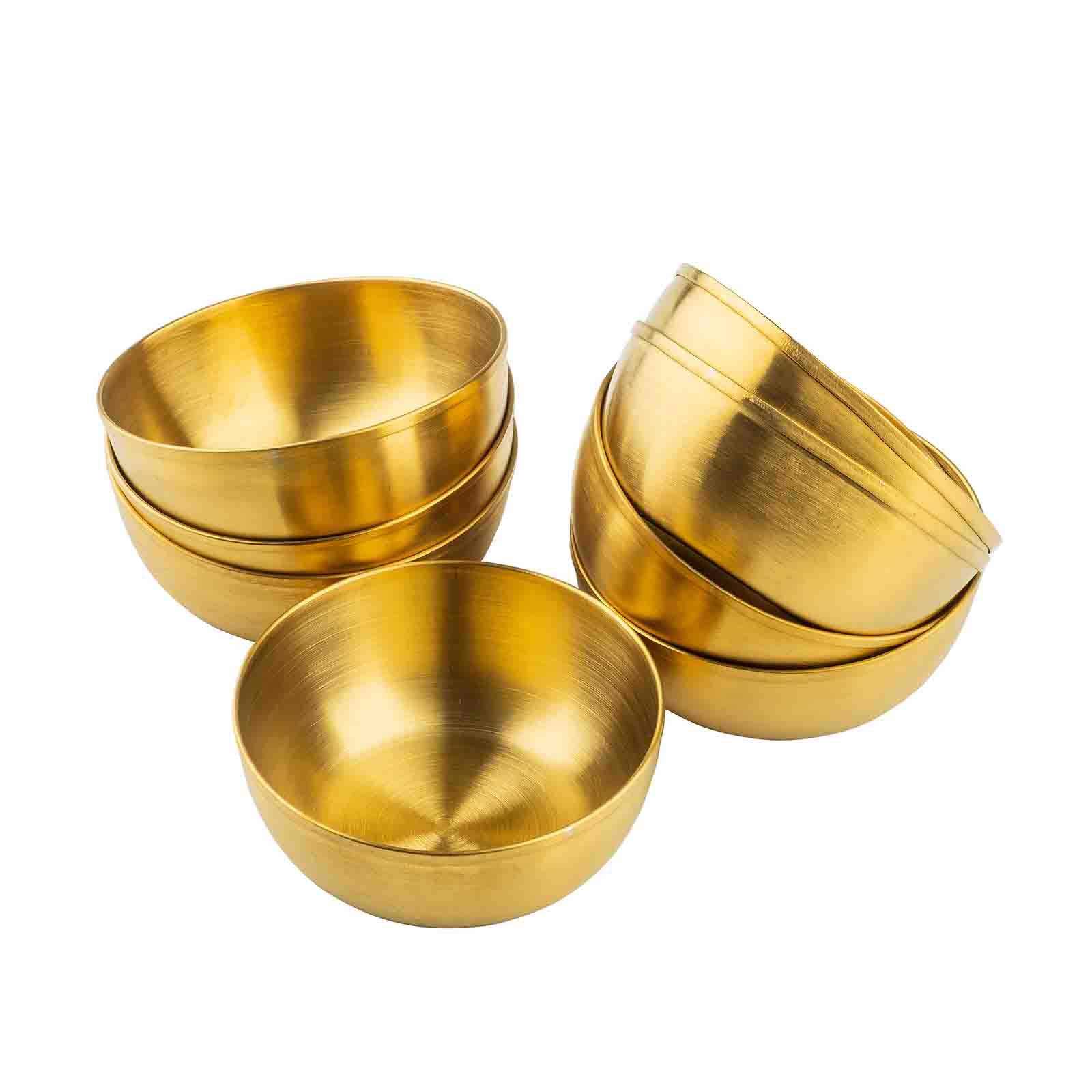 4 oz Gold Serving Bowls Set