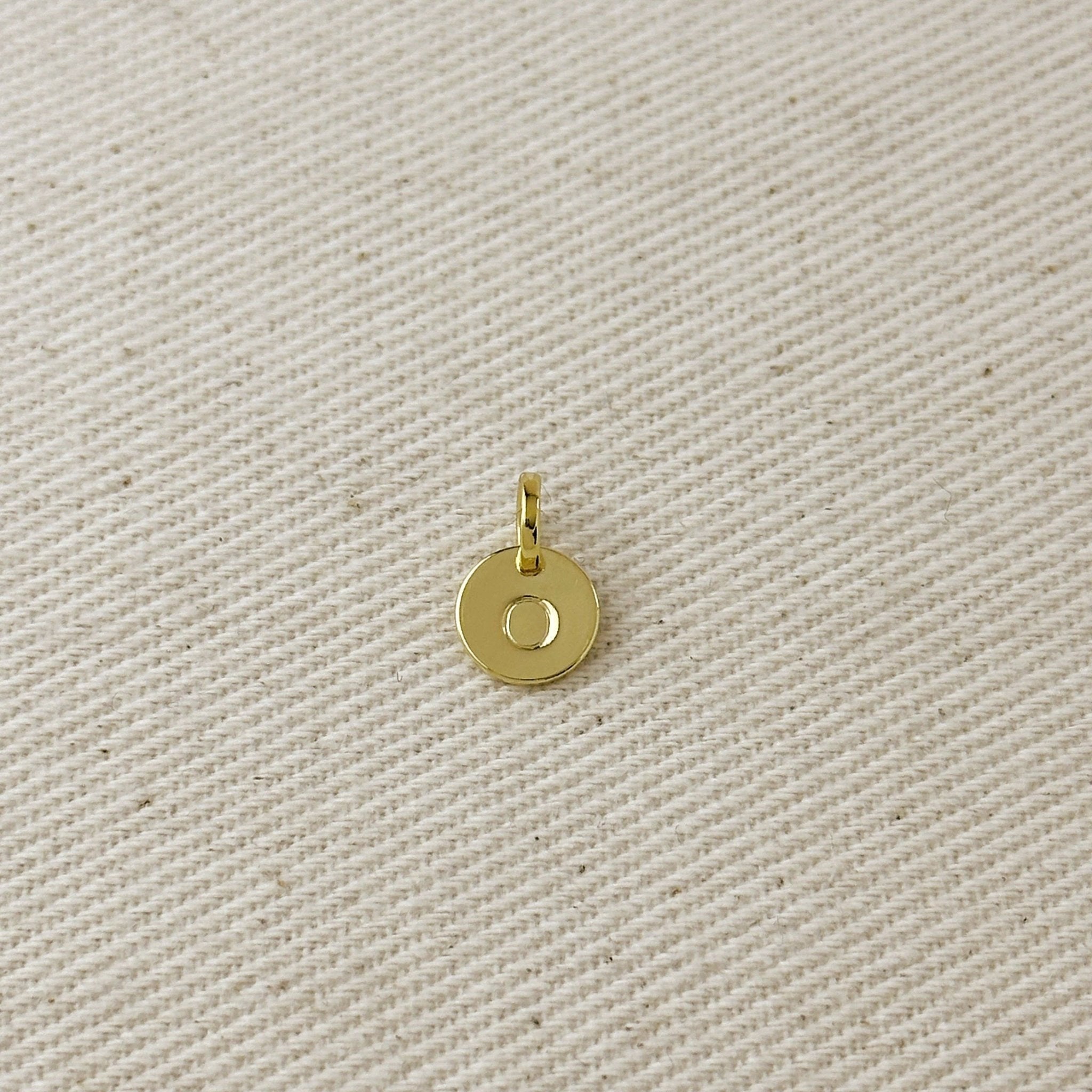 18k Gold Initial Charm ¡ª Letter O