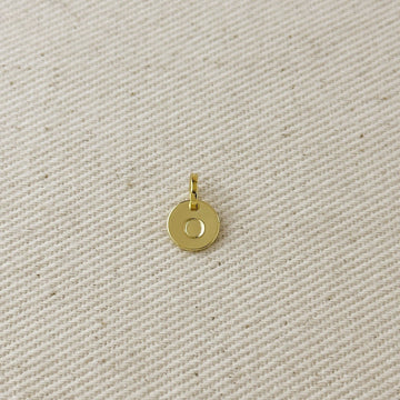 18k Gold Initial Charm ¡ª Letter O