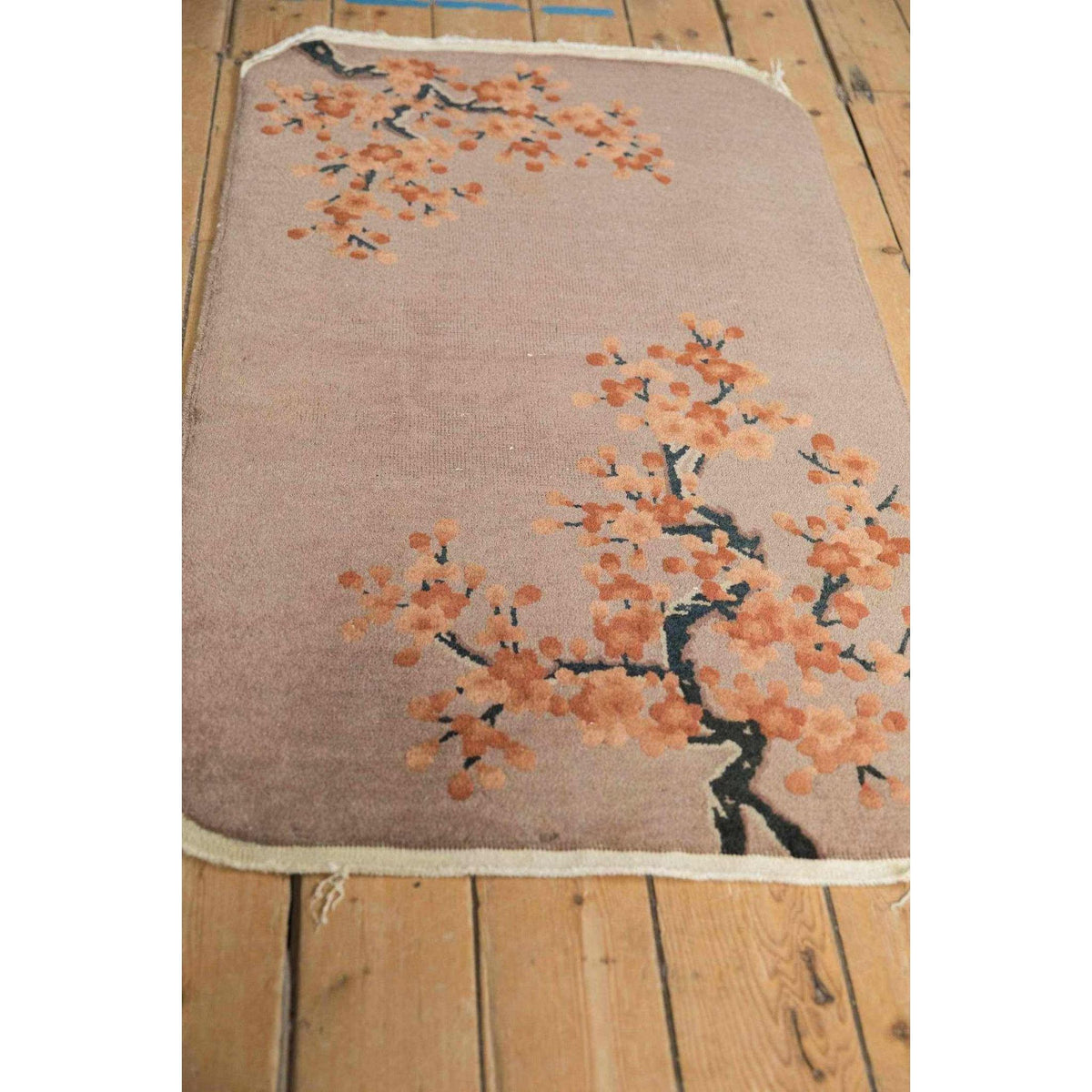 Vintage Dusty Mauve Art Deco Rug ¨C Collected Accent (2¡¯6¡± x 4¡¯3¡±)