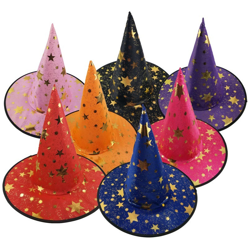 Halloween Witch Hat Black Oxford Cloth Costume Prop
