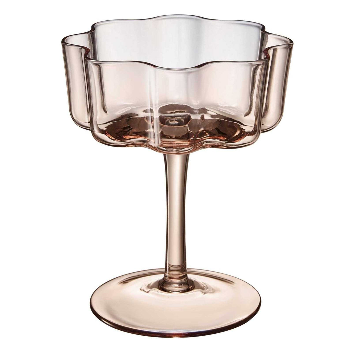 Flower Wave Coupe Glass