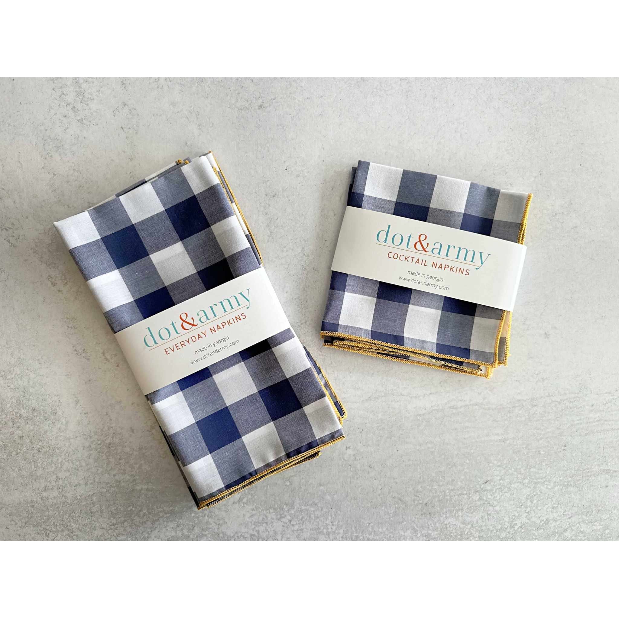 Gingham Check Cloth Napkins Set