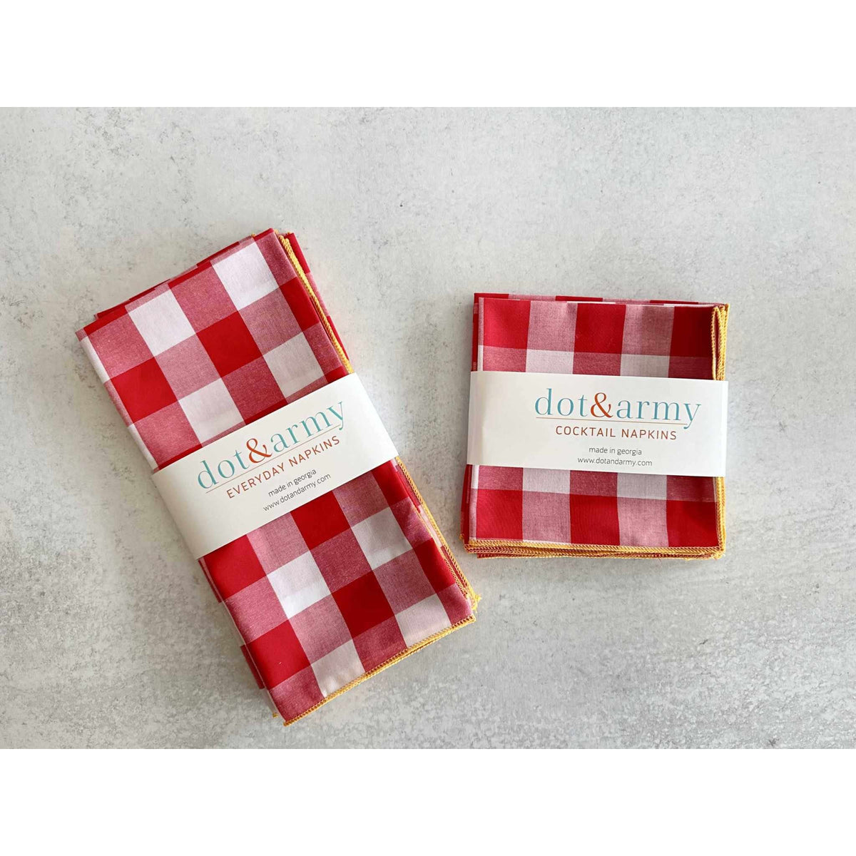Gingham Check Cloth Napkins Set