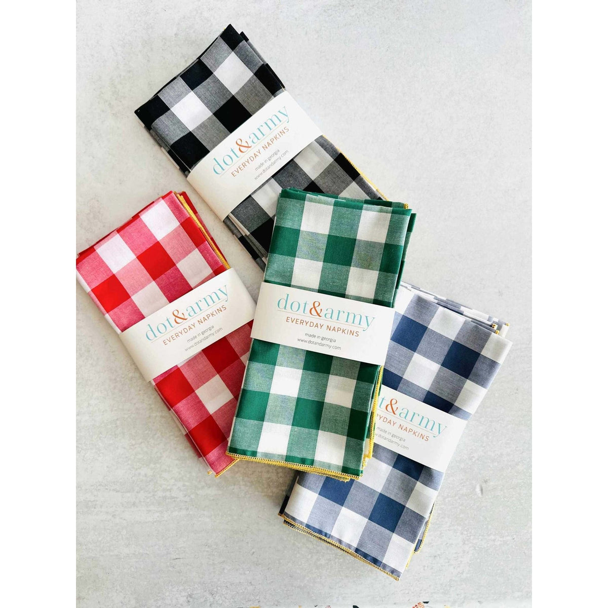 Gingham Check Cloth Napkins Set