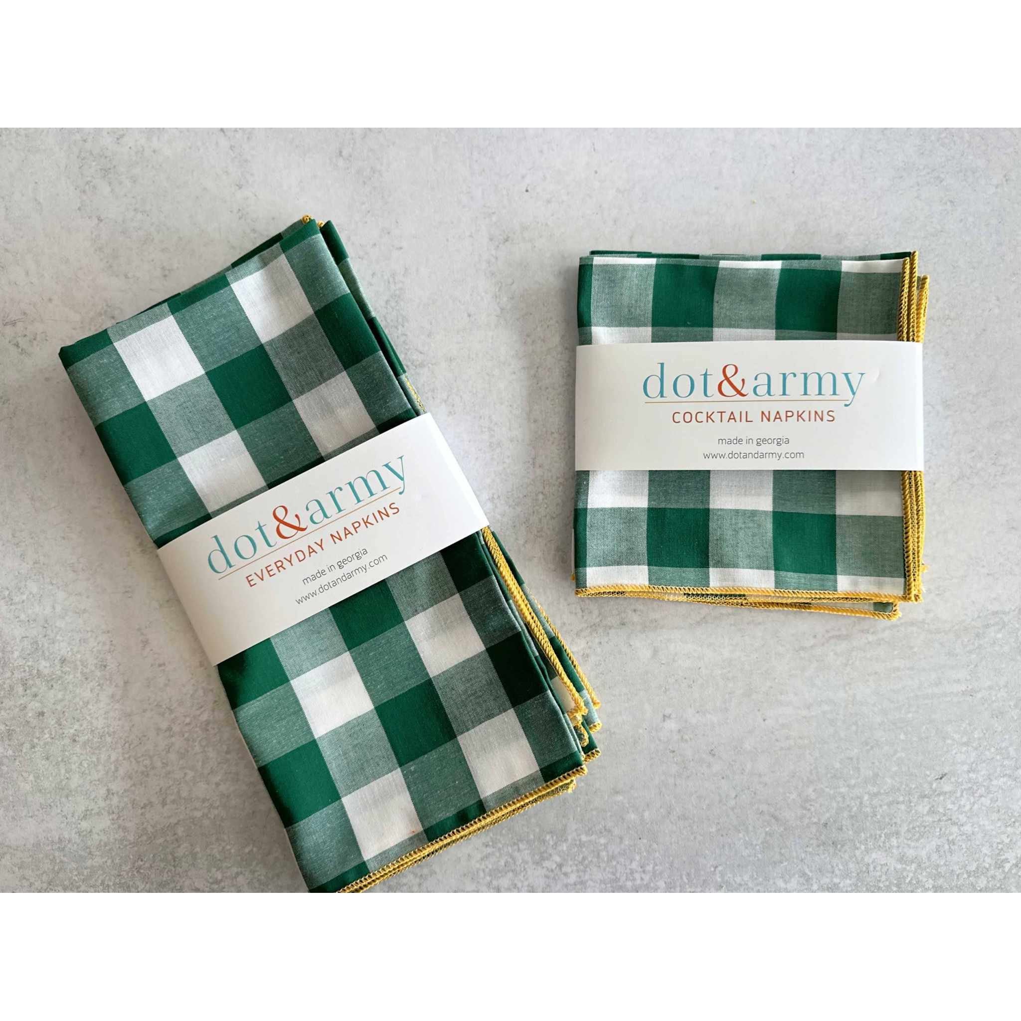 Gingham Check Cloth Napkins Set