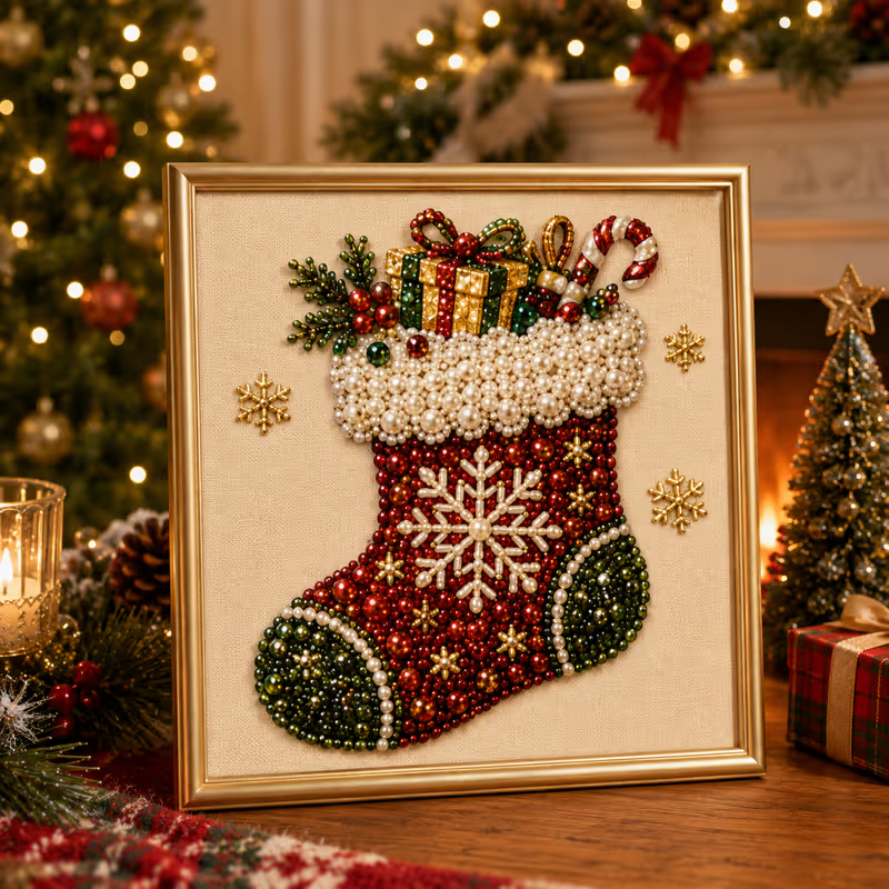 Pearl & Pine – Raised Pearl Bead Christmas Craft Kit