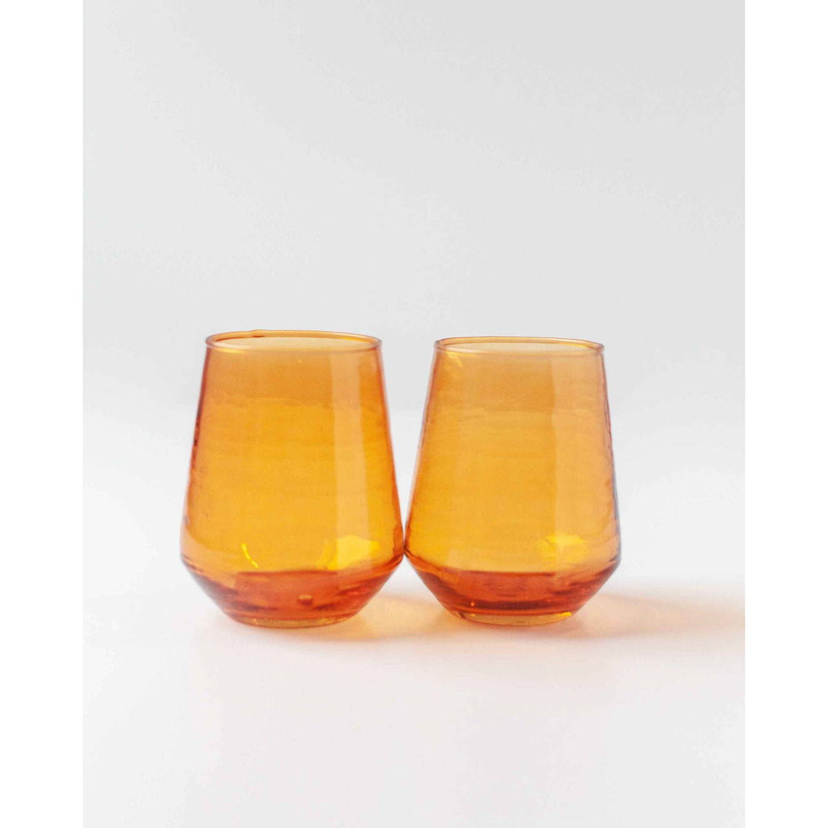 Handblown Hammered Glass Tumblers ¨C Set of 2