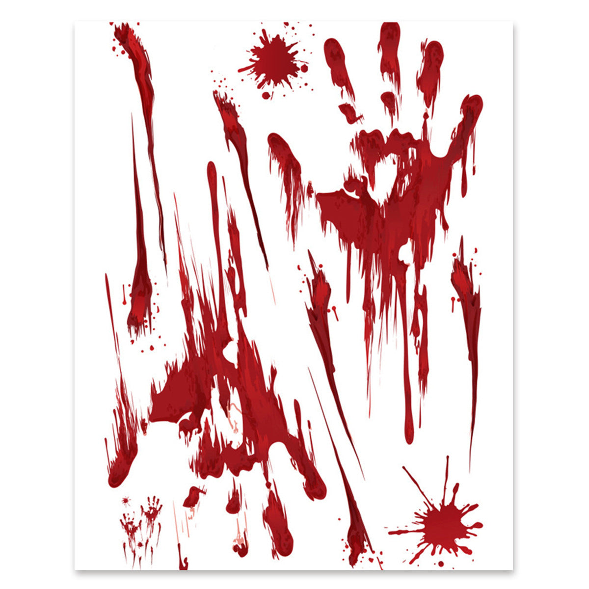 Halloween Party Horror Bloody Handprint Stickers
