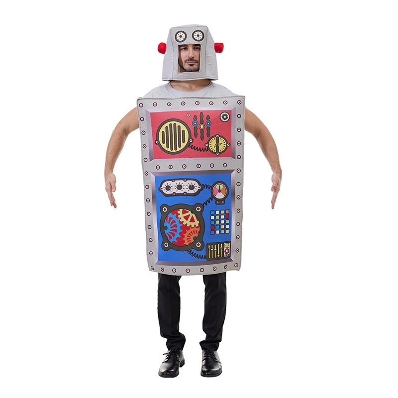 Adults Sponge Robot Cosplay Halloween Party Stage Costume