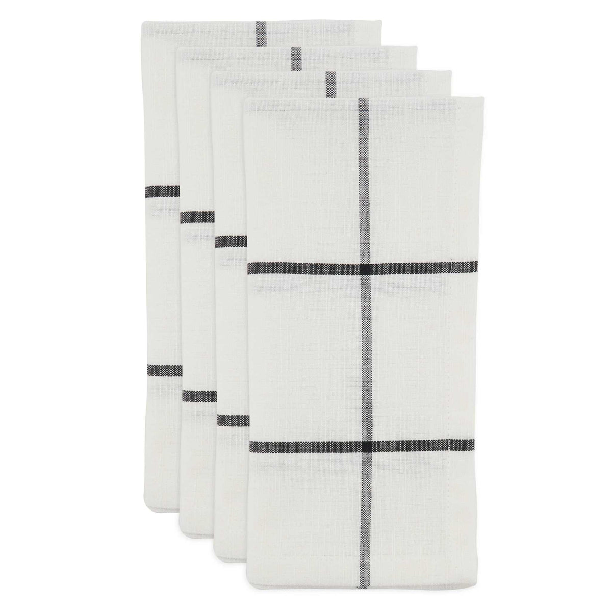 Windowpane Cotton Napkin Set (Set of 4)