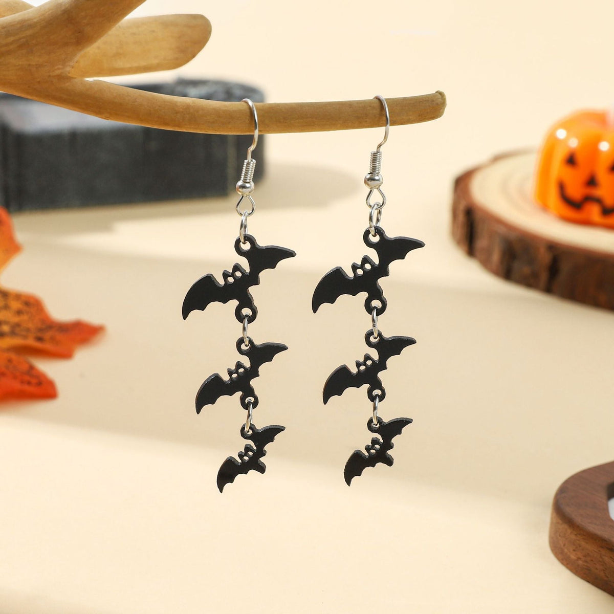 Halloween Bat Earrings