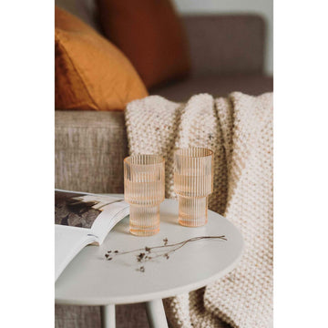 Set of 6 Tall fluted glasses  | tumblers