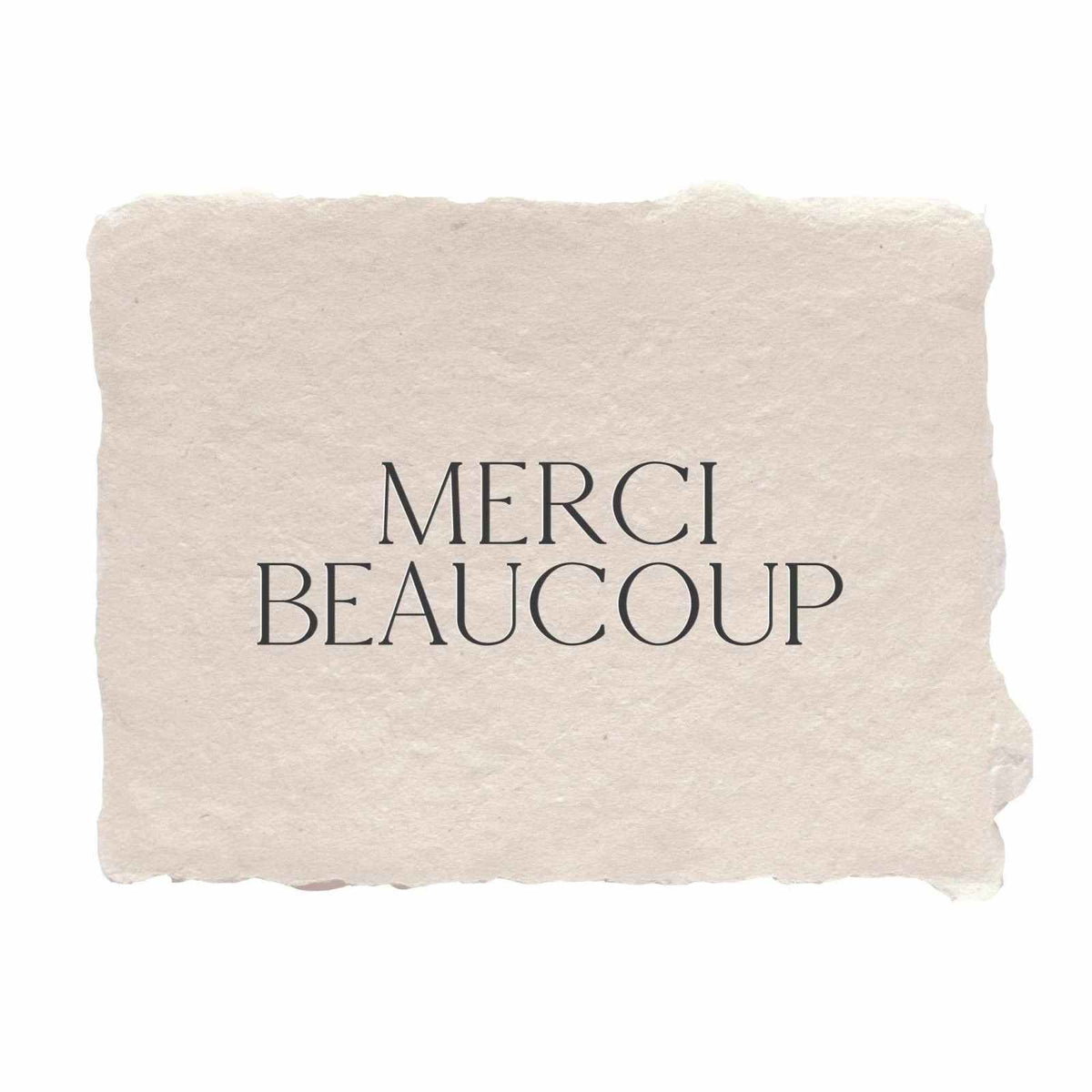 Merci beaucoup note card