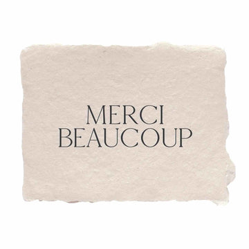 Merci beaucoup note card