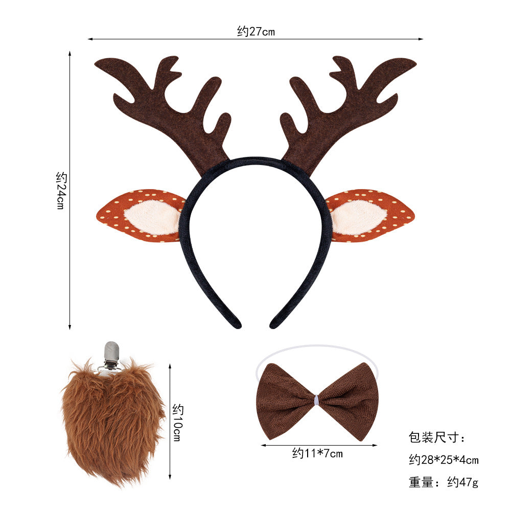 Christmas Reindeer Antler Headband Kids Costume Party Accessory