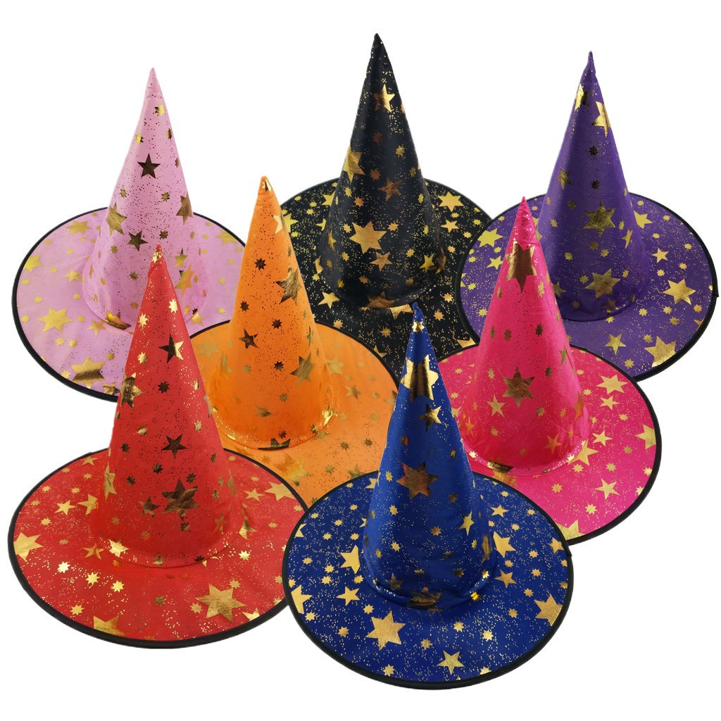 Halloween Witch Hat Black Oxford Cloth Costume Prop