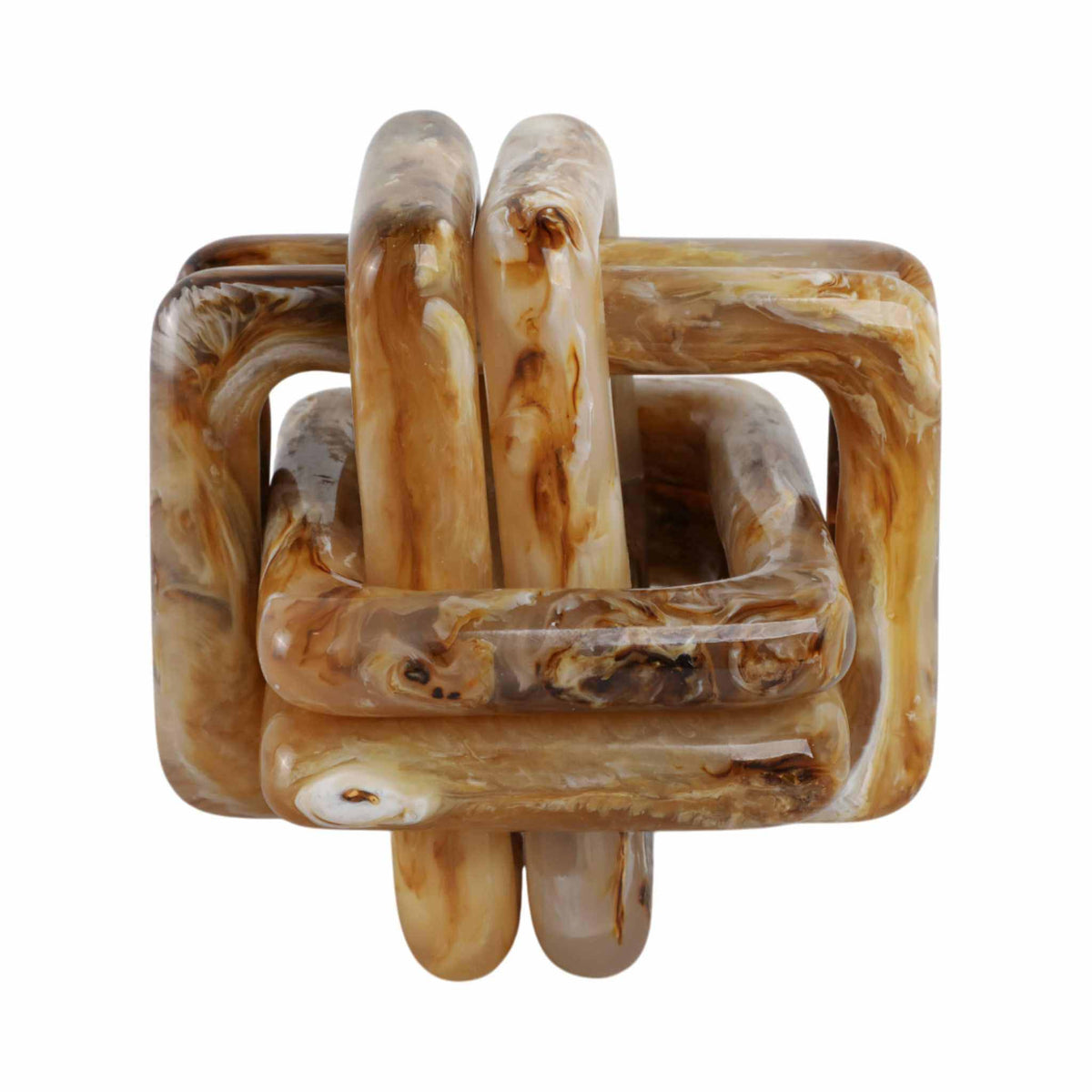 Tan 6 in. Marbled Resin Knot