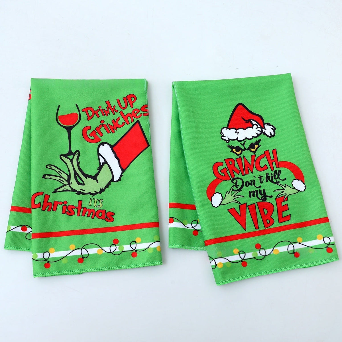 Christmas Dish Towel Polyester Printing Kitchen Cloth