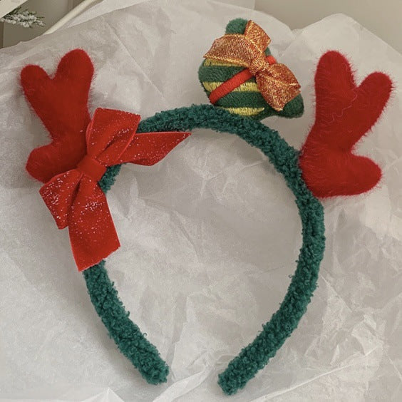 Christmas Santa Claus Headband With Cute Bear Ears