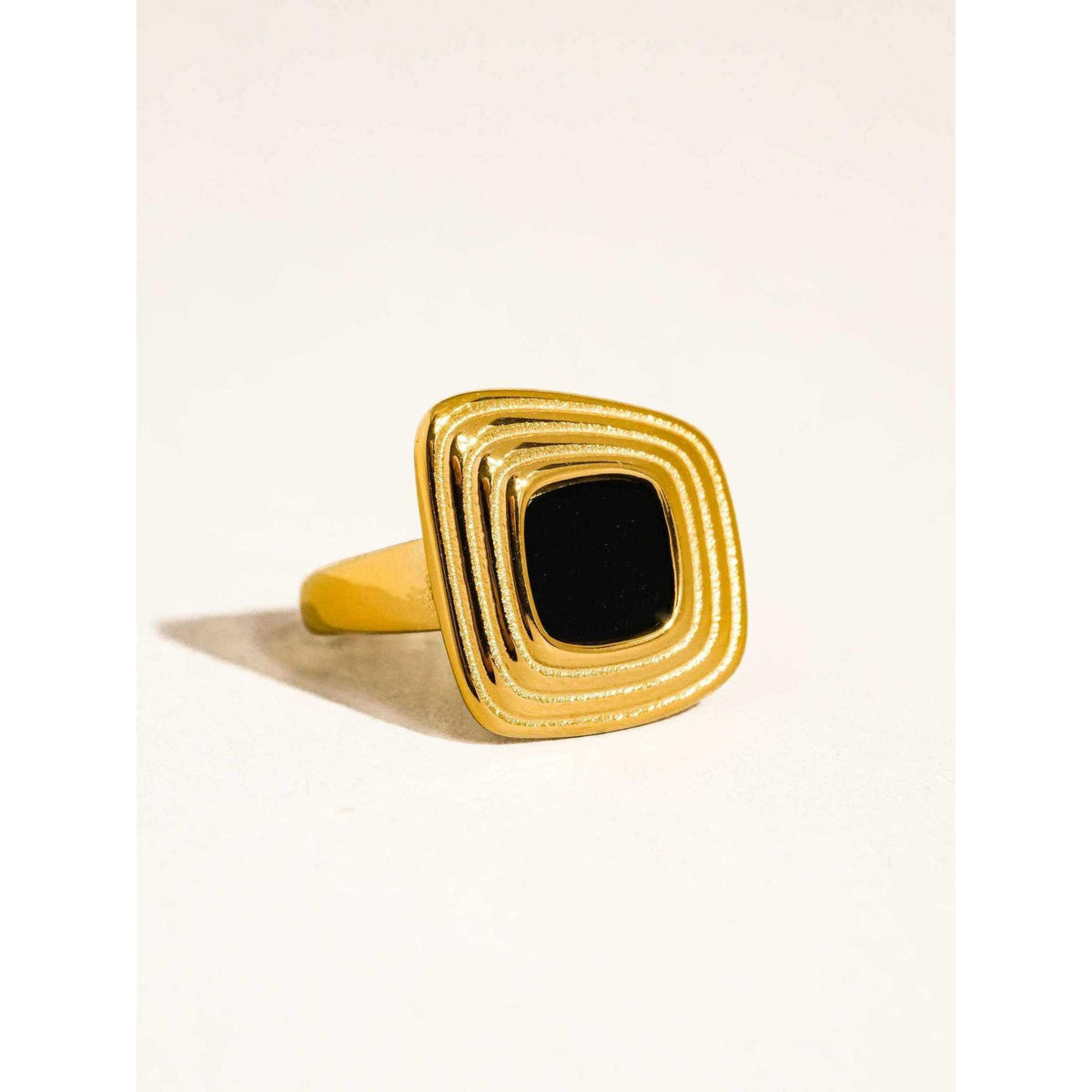 Auricca 18K Gold Non-Tarnish Abstract Open Statement Ring