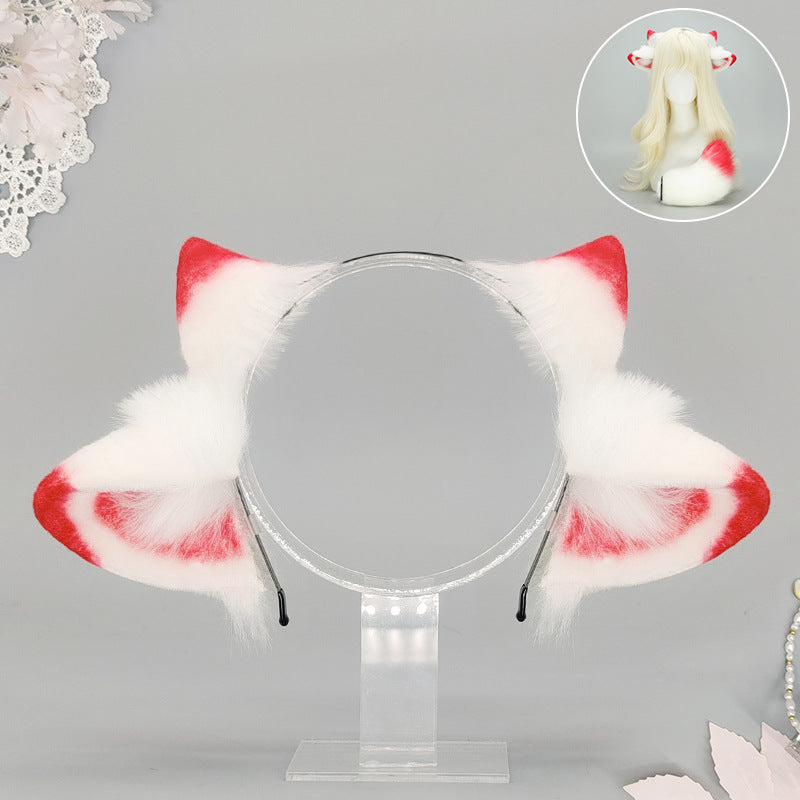 COS Sheep Ears Headband Tail Set Halloween Costume