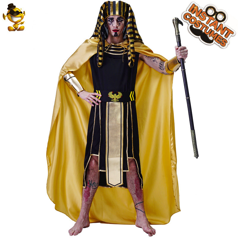 Egyptian Pharaoh Costume For Men Halloween Cosplay Party