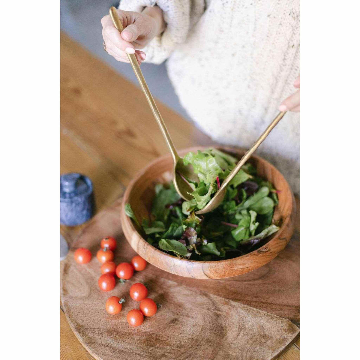 Wooden salad bowl