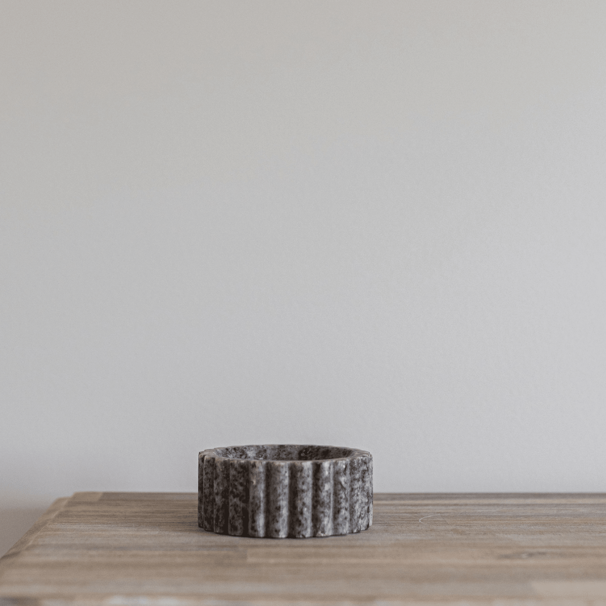 Fluted Soap Dish Beige/Light Grey Marble