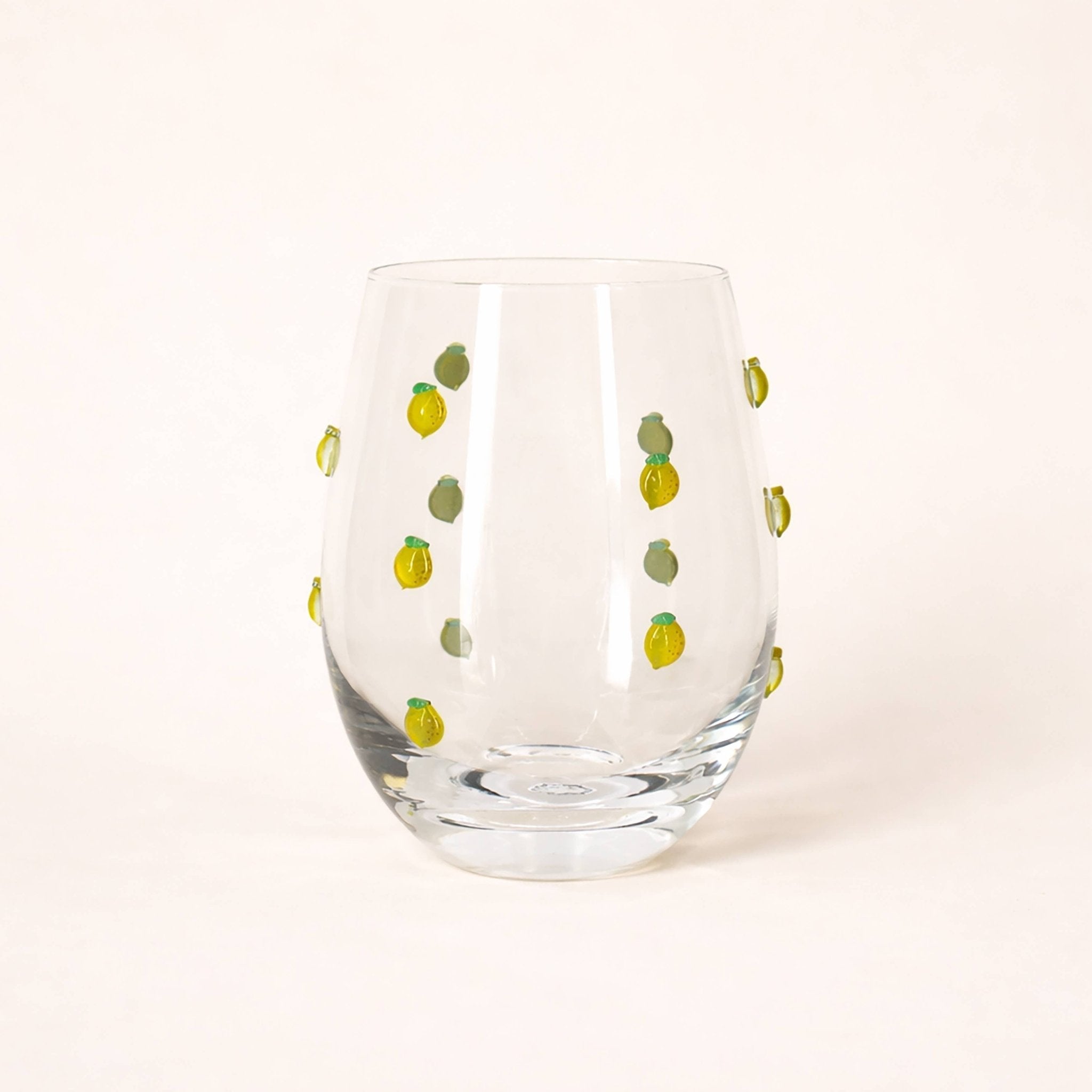 Lemon Dot Water Glasses, Set of 4