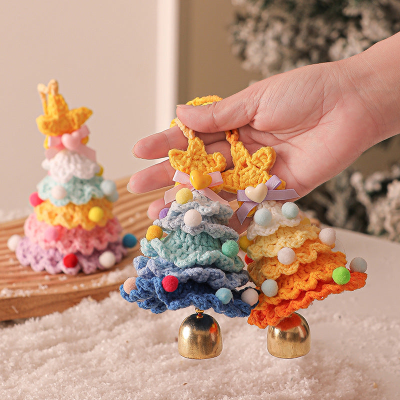 Christmas Tree Plush Ornament Crochet Car Decor
