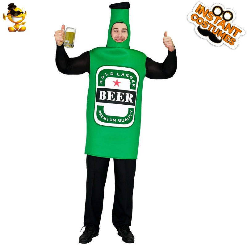 Men's Beer Bottle Halloween Costume For Party Role Play