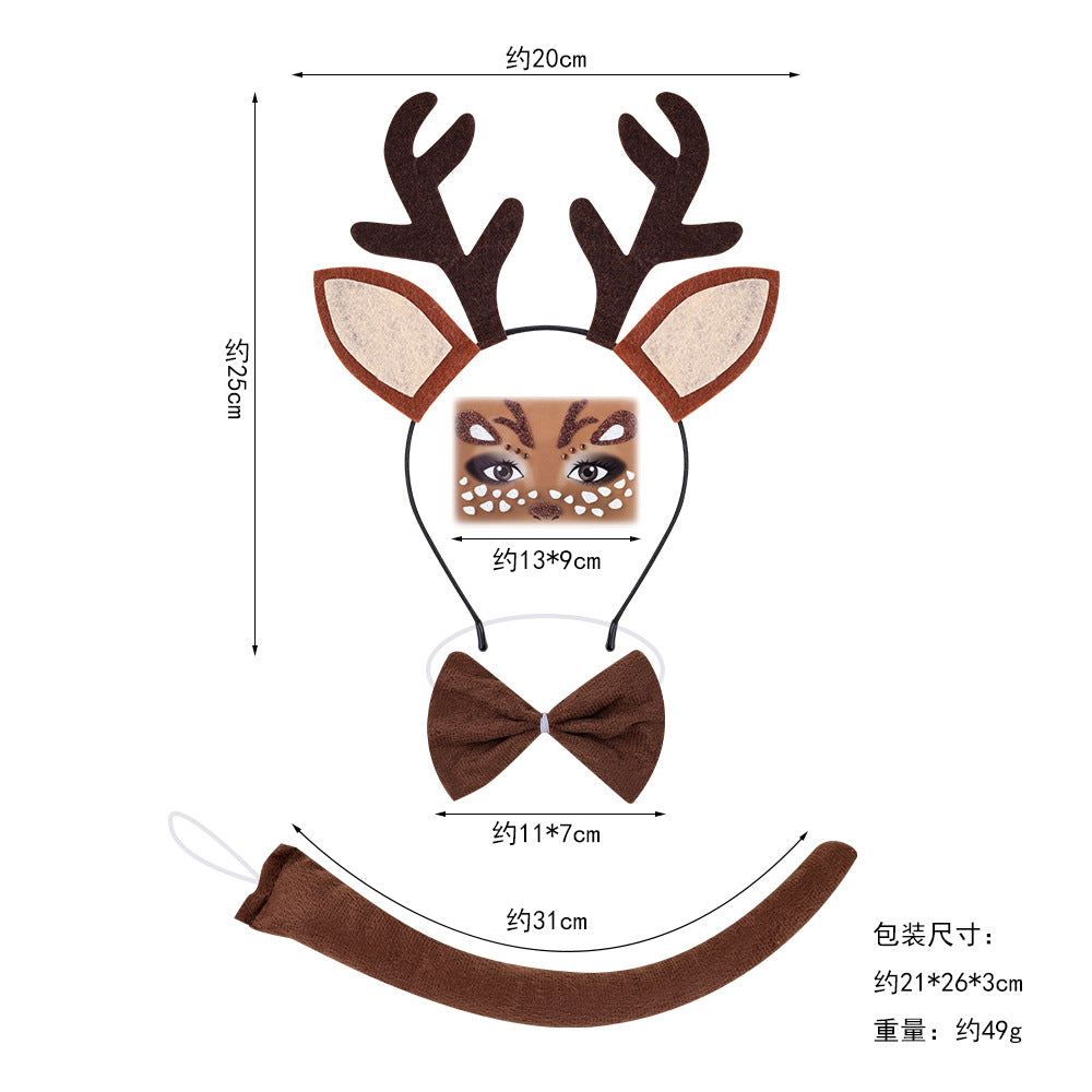 Christmas Reindeer Antler Headband Kids Costume Party Accessory