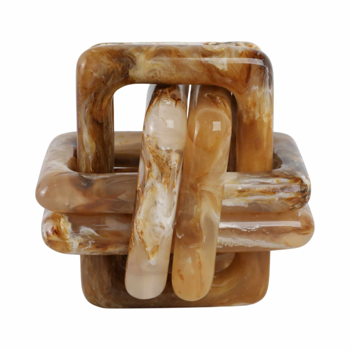Tan 6 in. Marbled Resin Knot