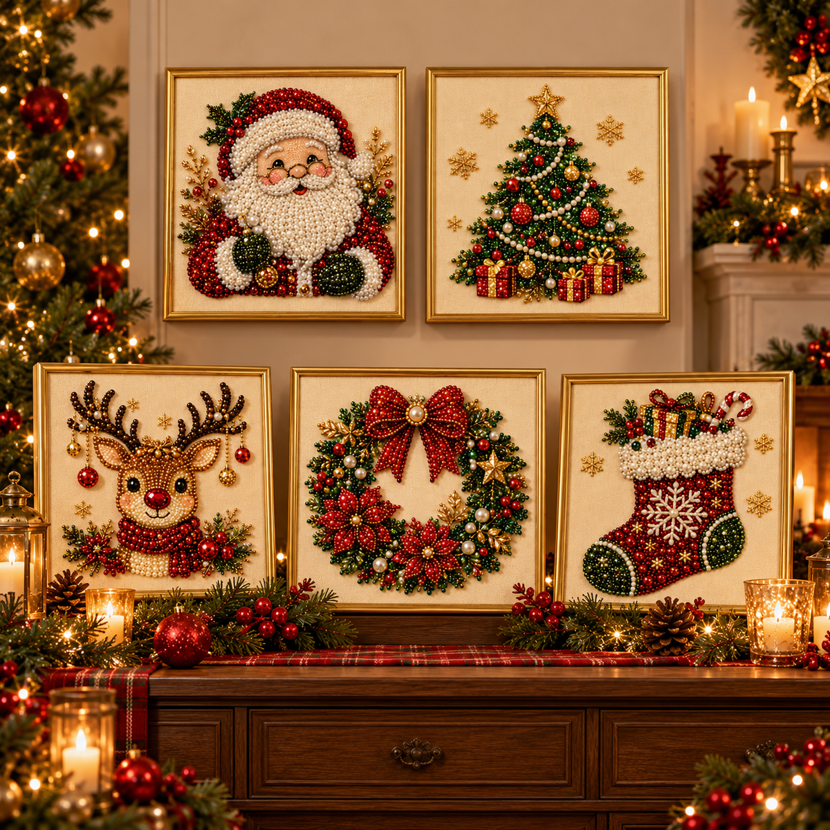Pearl & Pine – Raised Pearl Bead Christmas Craft Kit