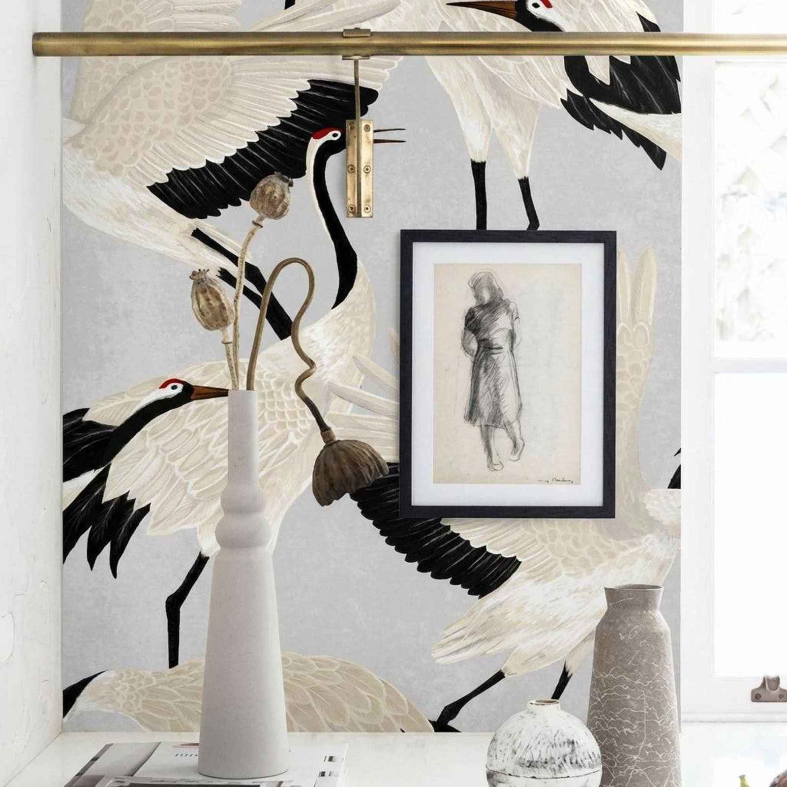 Grey Heron Asian Wallpaper