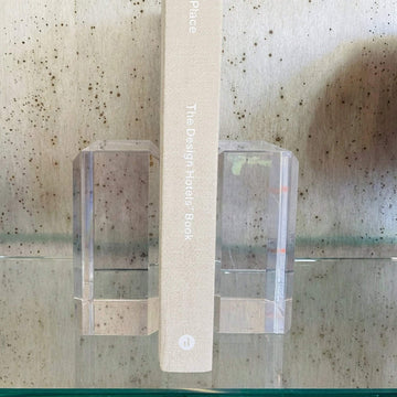 Astrolite Beveled Lucite Bookends