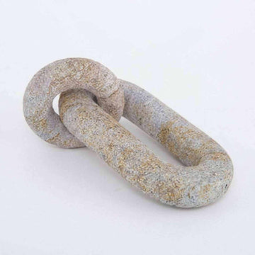 Sculptural Stone Link Decor