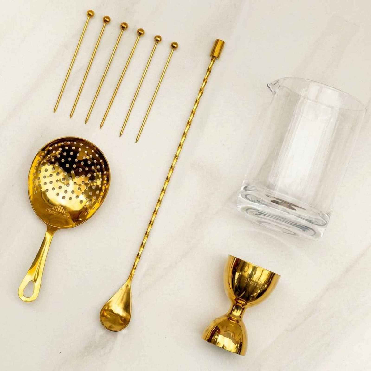 Gift Box Set Gold Stirred Mixed Beverage 10 Piece